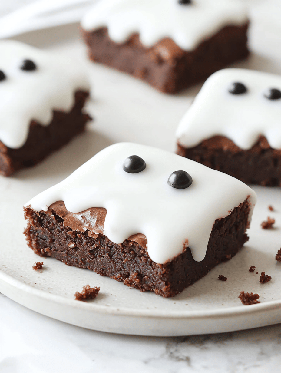 Eerie-sweet Delight: Halloween Ghost Brownies with a Surprisingly Crisp Finish
