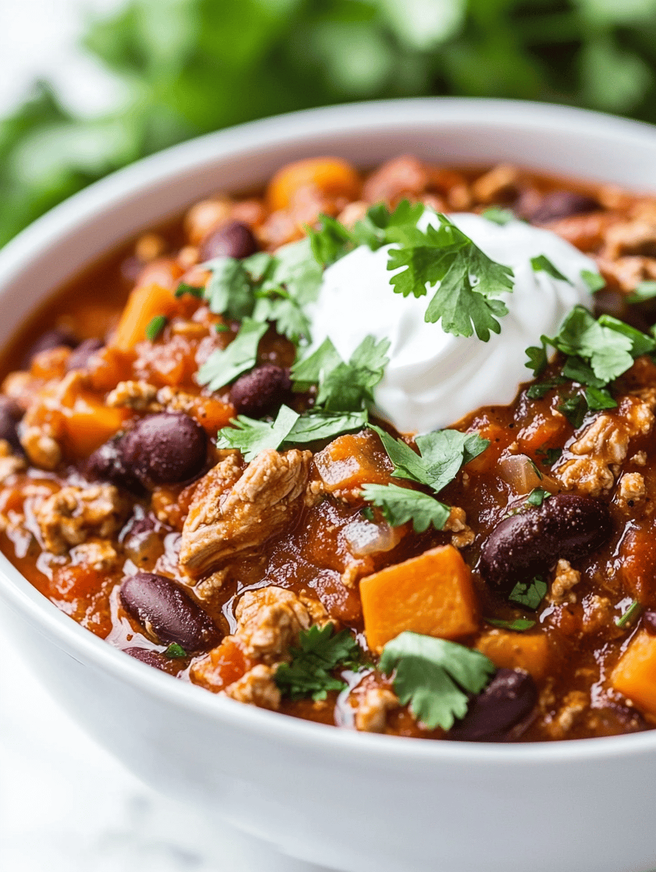 Harvest Festival Fall Turkey Chili with Sweet Potatoes