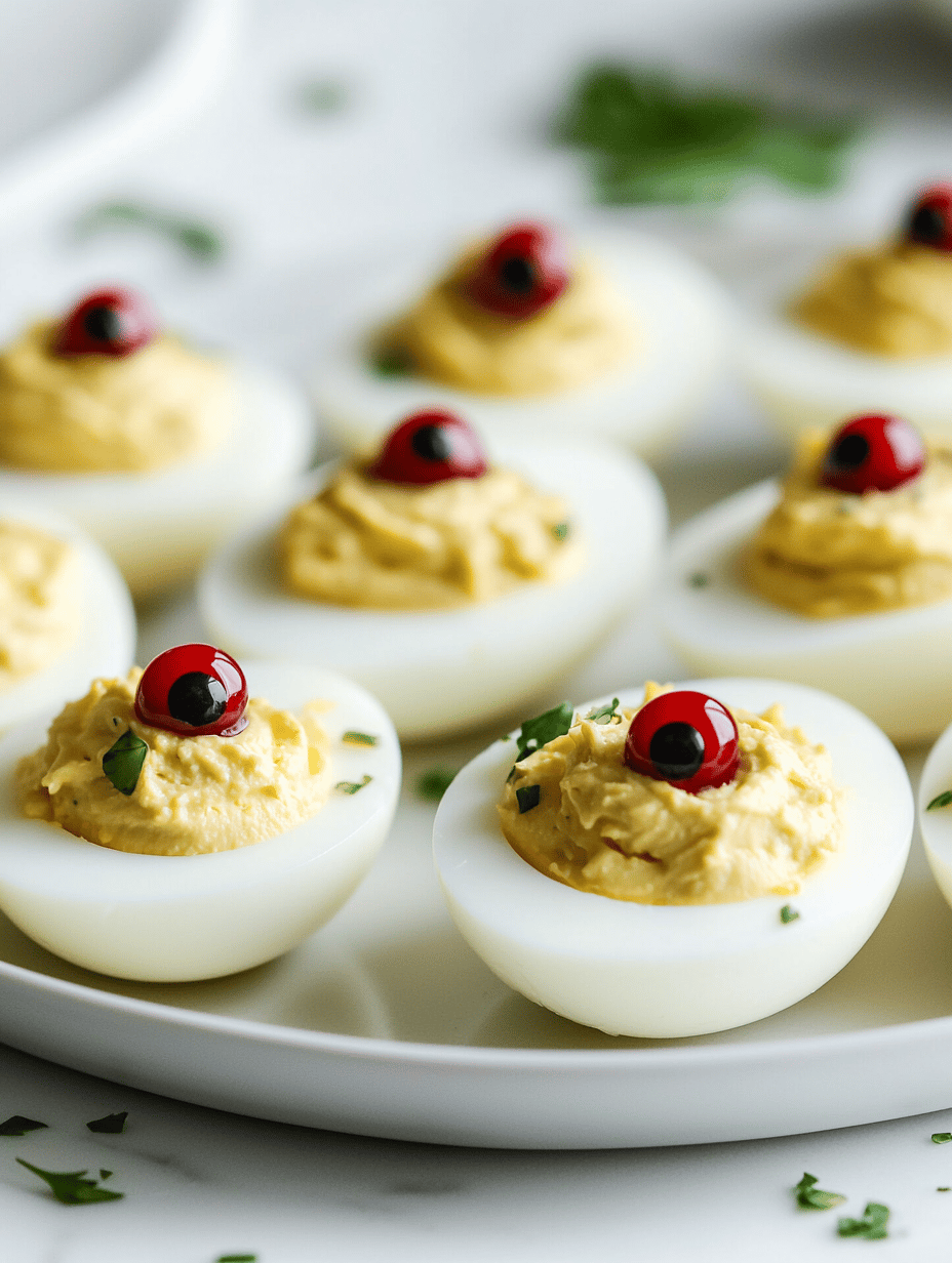 Haunted Kitchen: Spook-tacular Halloween Deviled Egg Eyeballs