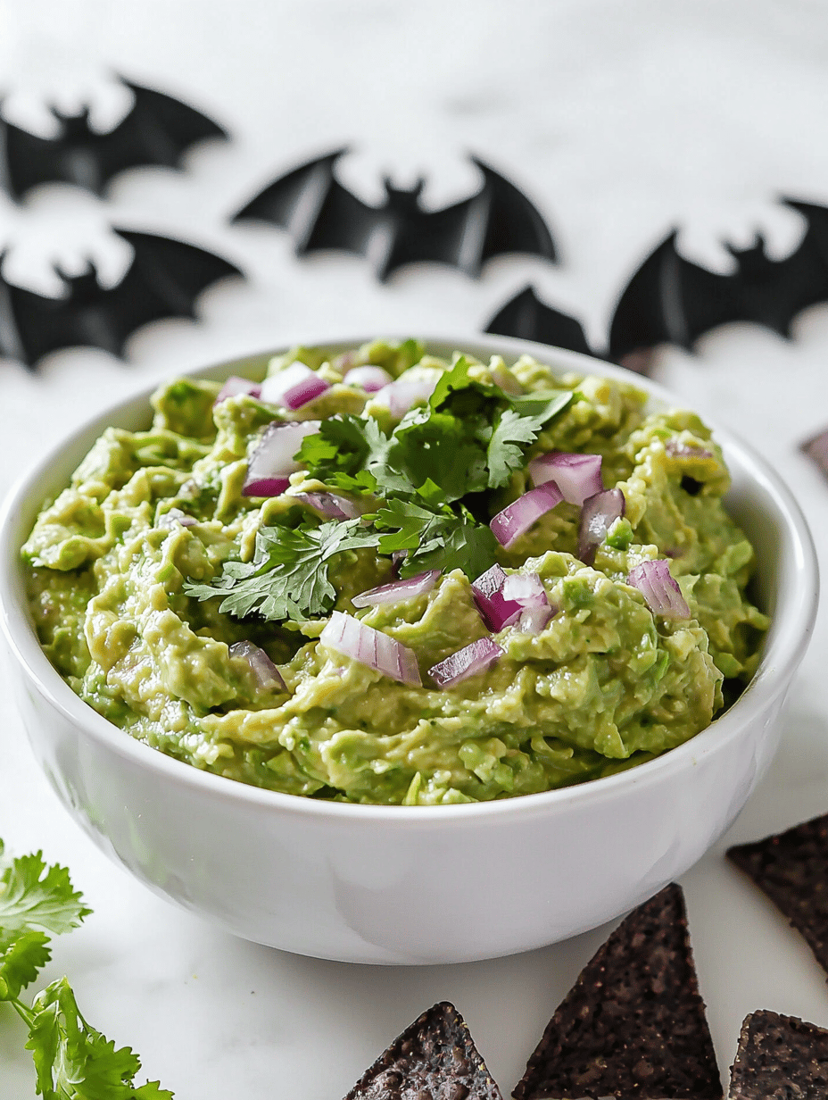 Spooky Bats and Green Goodness: Halloween Guacamole with Creepy Tortilla Chips