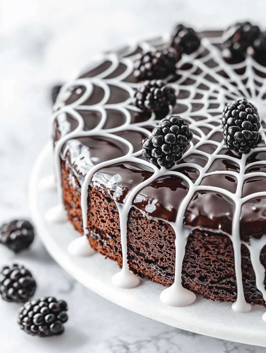 Spooky Stitches: Halloween Spider Web Cake