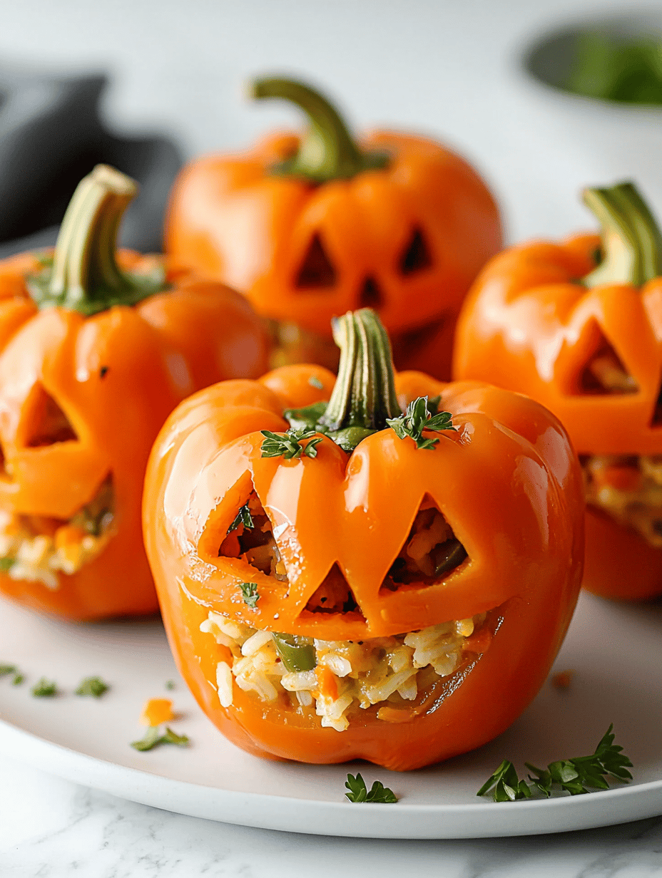 Spooky Good: Halloween Jack-o’-Lantern Stuffed Peppers with a Twist