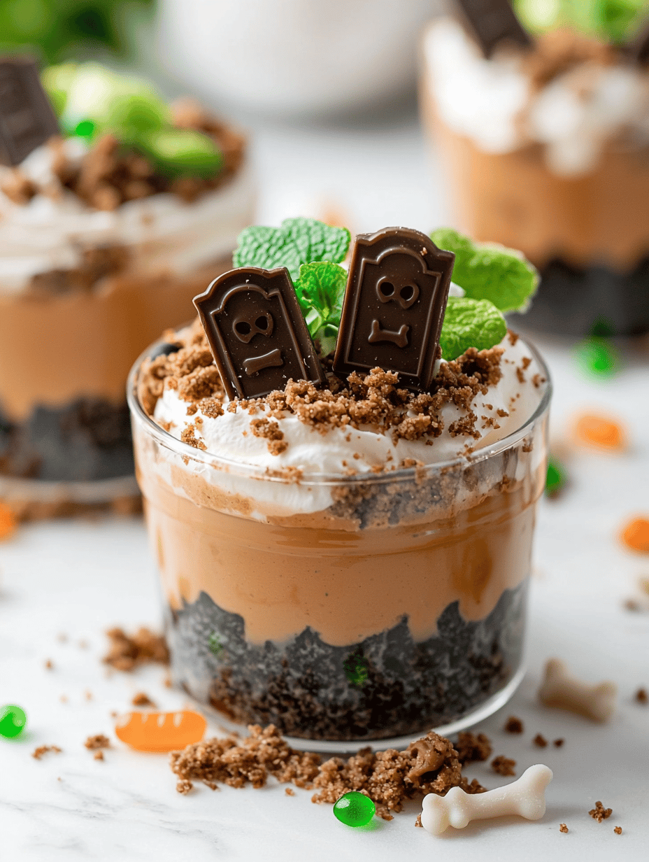 Unearth the Spooky Charm of Halloween Graveyard Pudding Cups